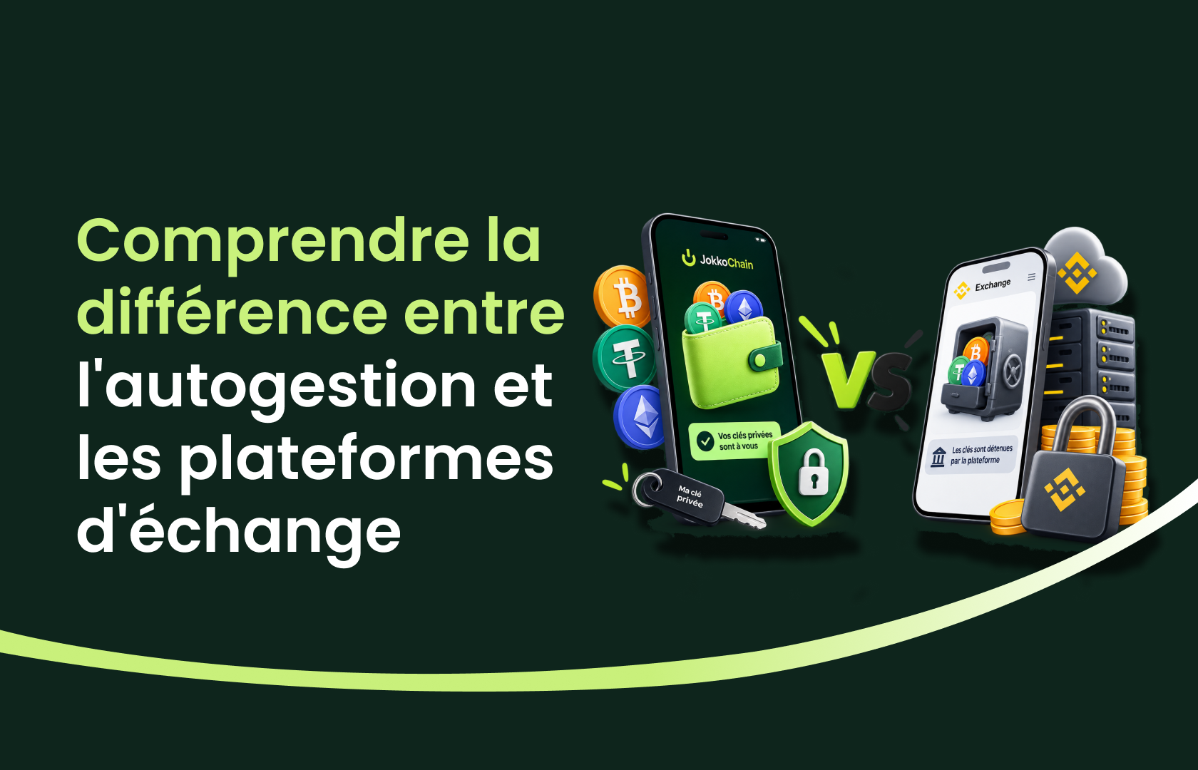 Différence entre les plateformes d'échange crypto et les portefeuille en autogestion