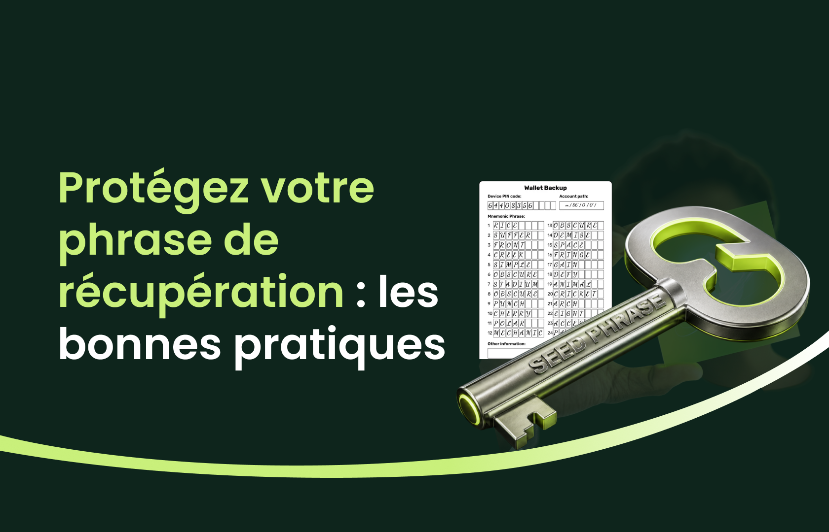 Protection et sécurité de la phrase de récupération d'un wallet crypto